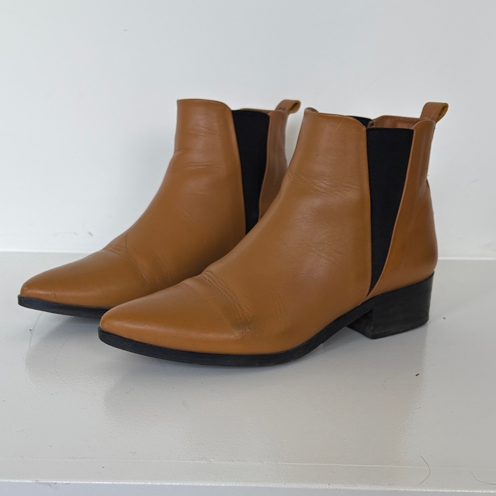 Frank + Oak Tan Chelsea Boots